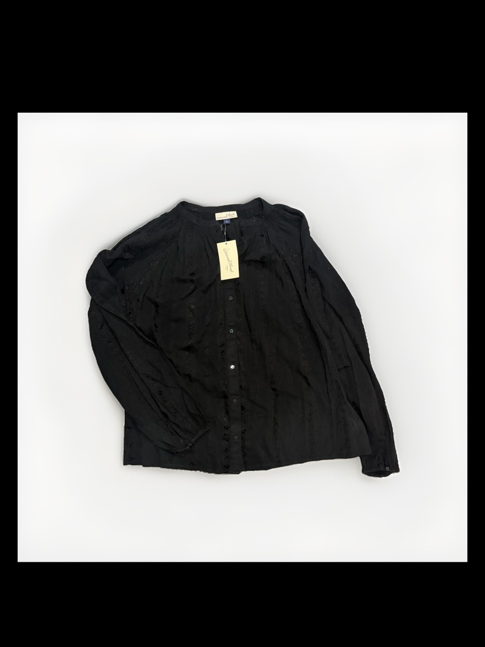 Universal Thread Black Long-Sleeve Button-Down Shirt